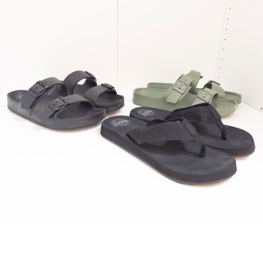 Target Shade & Shore slide sandals and reef thong flip flop sandals size 9